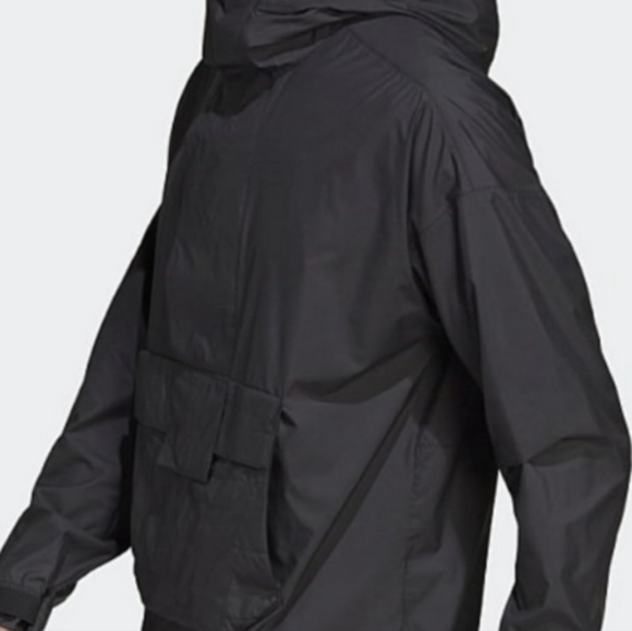 adidas Terrex Made To Be Remade Wind Anorak Men's Hiking Black Jacket - Picture 4 of 10